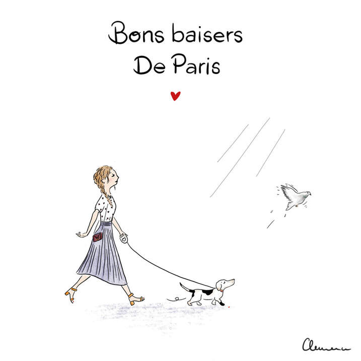 illustration parisienne clemence de fleurian clemencef illustratrice illustrateur parisienne paris illustrations clemencef chien dog levers