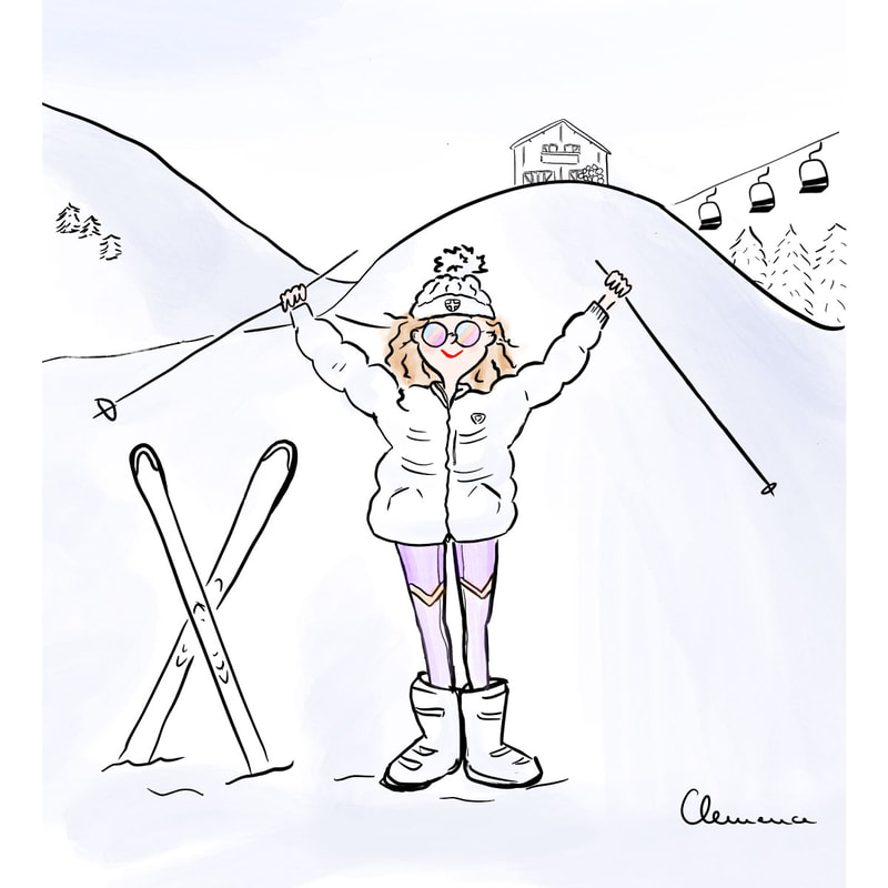 illustrations clemence de fleurian clemencef illustrateur illustratrice illustrator illustrations illustration graphiste dessin ski Annecy paris montagne neige